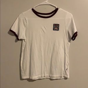 purple band vans tee